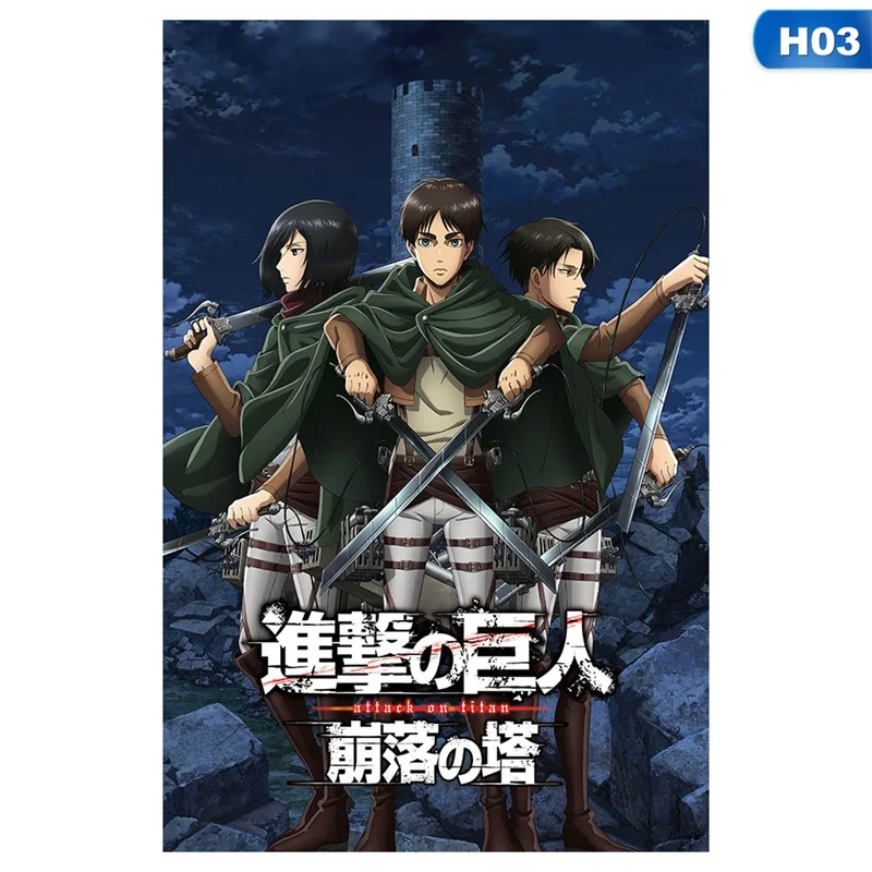 Короткая футболка с героями из японского аниме атака на постер Titan живопись