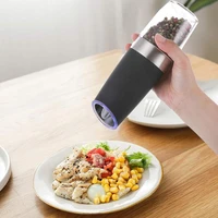 electric automatic mill pepper and salt grinder led light peper spice grain mills porcelain grinding core mill kitchen tools
