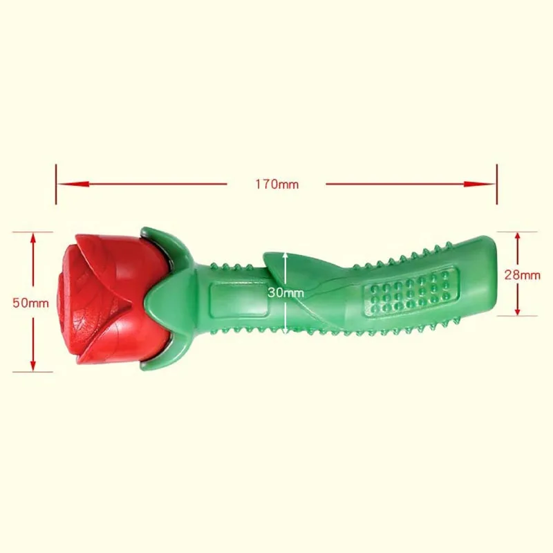 

Dog Chew Toys Durable Pet Toothbrushes Brushing Molar Stick Rose Flower Shape Dog Chewing Teeth Cleaning Toys Pet Supplies