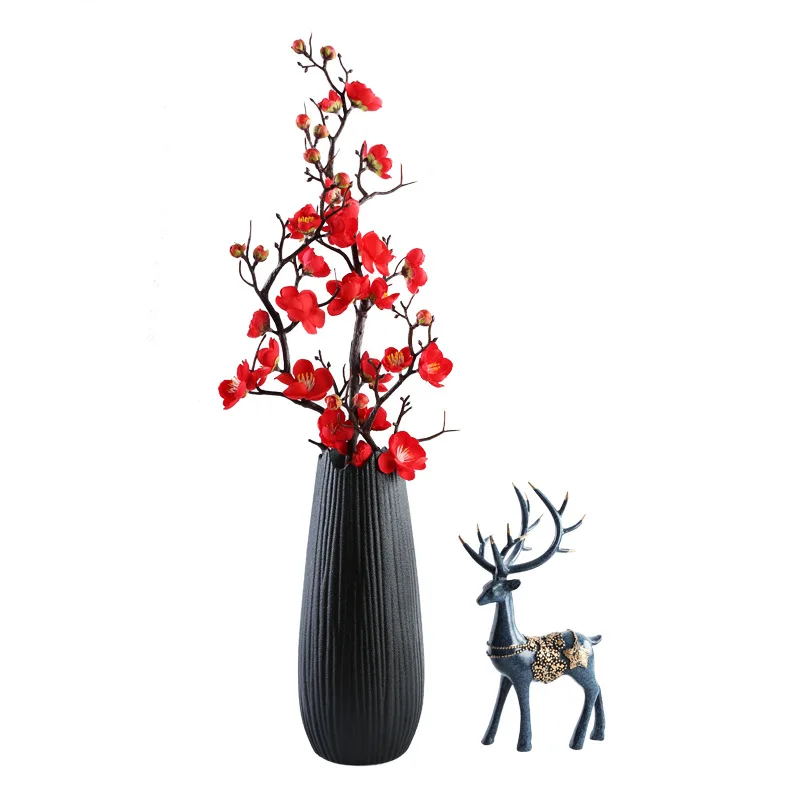 

Ceramic Vase Flower Stem Flower Flower Arrangement Fake Flower Creative Fresh Home Deer Ornaments Porch Living Room Decorations