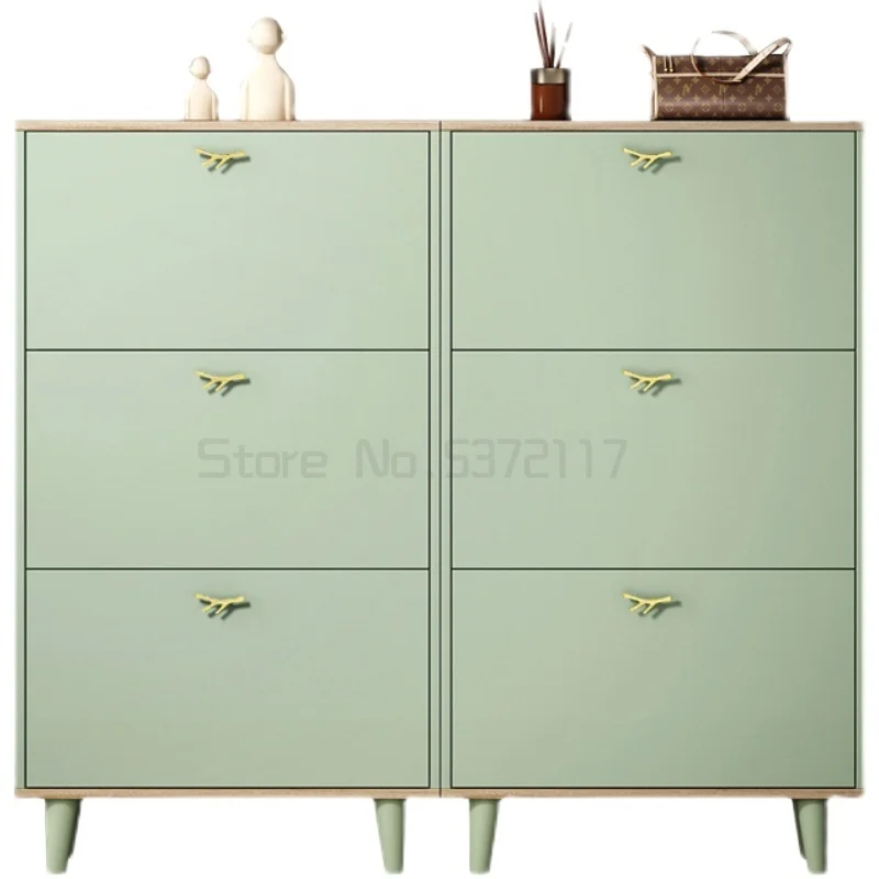 

Household door storage cabinet modern household storage tipper stool integrated ultra-thin shoe cabinet