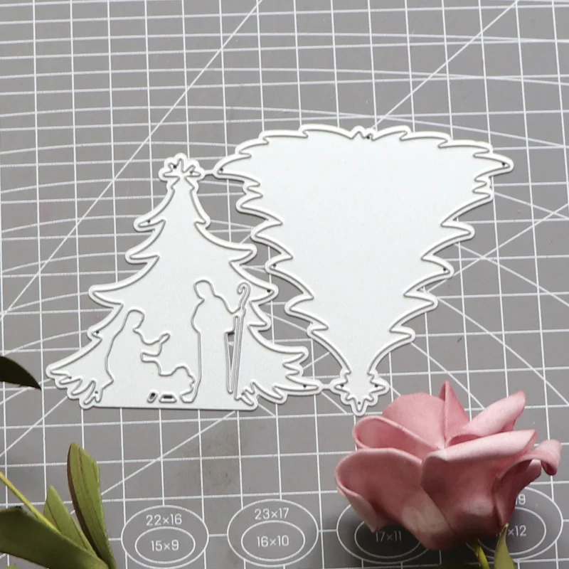 

2021 листья Рождественского дерева металлическая высекальная высечка для скрапбукинга бумаги рукоделия открыток альбома креативная Новинк...