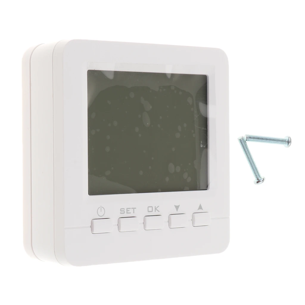 

HY02B05-2BW Gas Boiler LCD Screen Display Room Thermostat Weekly Programming for Rest Room, Living Room, Bedroom, Time Setting