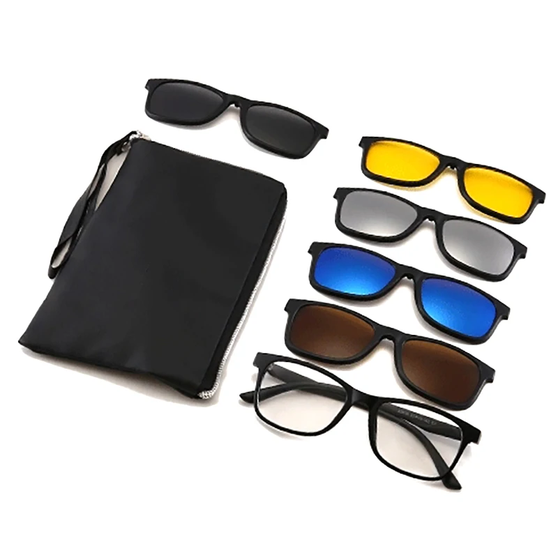 Магнитные поляризованные солнцезащитные очки с клипсой TR для ночного вождения 5