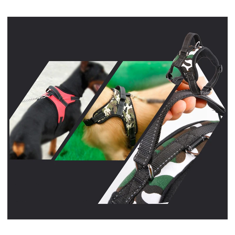 

Nylon Heavy Duty Dog Pet Harness Vest Adjustable Padded Extra Big Large Medium Small Dog Harnesses Vest Husky Dogs Accessories
