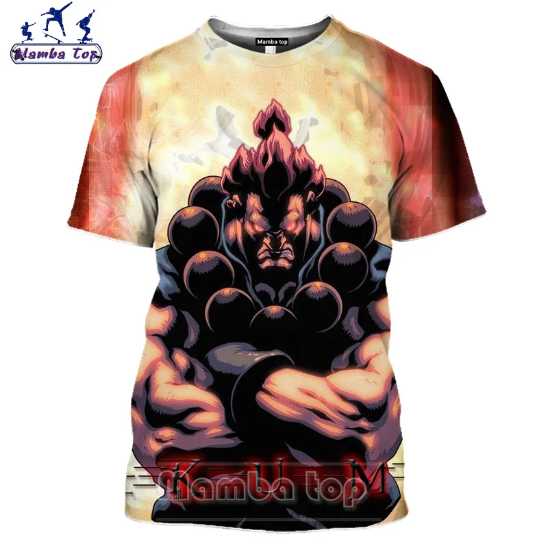 Футболка Mamba top с 3D принтом аниме Grappler Baki боксерские комиксные Мультяшные мужские