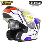 Мотоциклетный шлем SOMAN ECE, откидной козырек, двойной объектив, мужской мотоциклетный шлем, мотоциклетный шлем