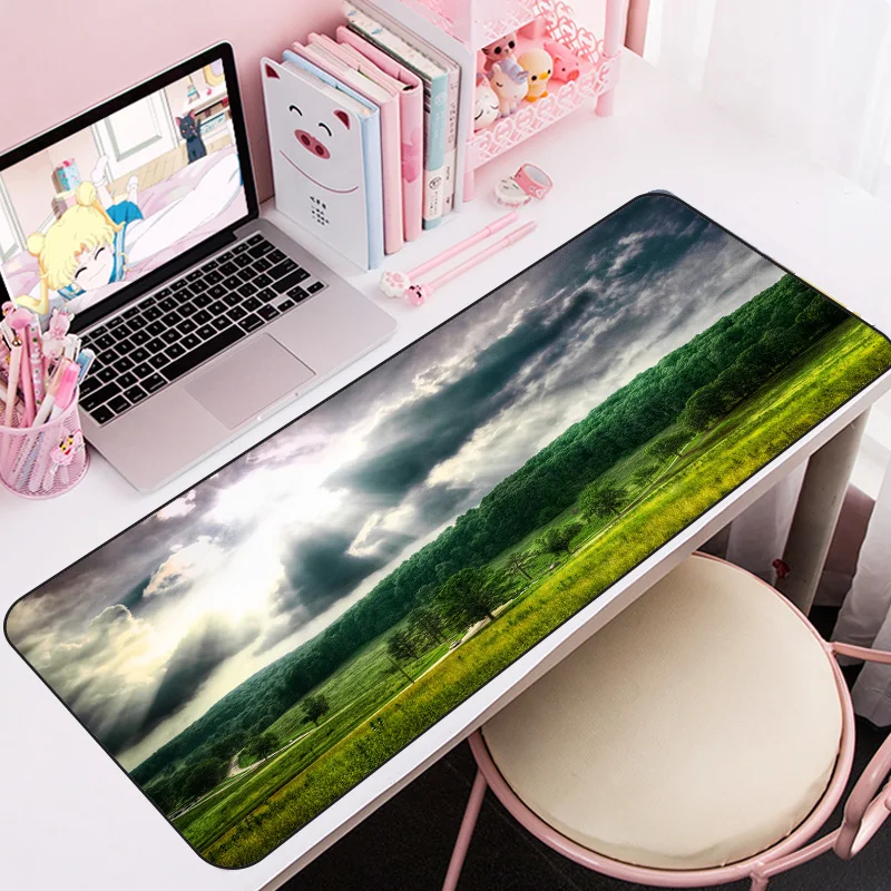 

MRGLZY Fantasy Landscape Large Game Mouse Pad GameTable Pa Lock Key Desktop Keyboard Game Machinergb mousepad diy custom mousepa