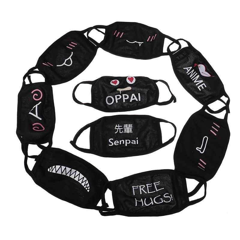 Велосипедная маска для лица 1 шт. хлопковая Пылезащитная рта и Kpop Черный Медведь