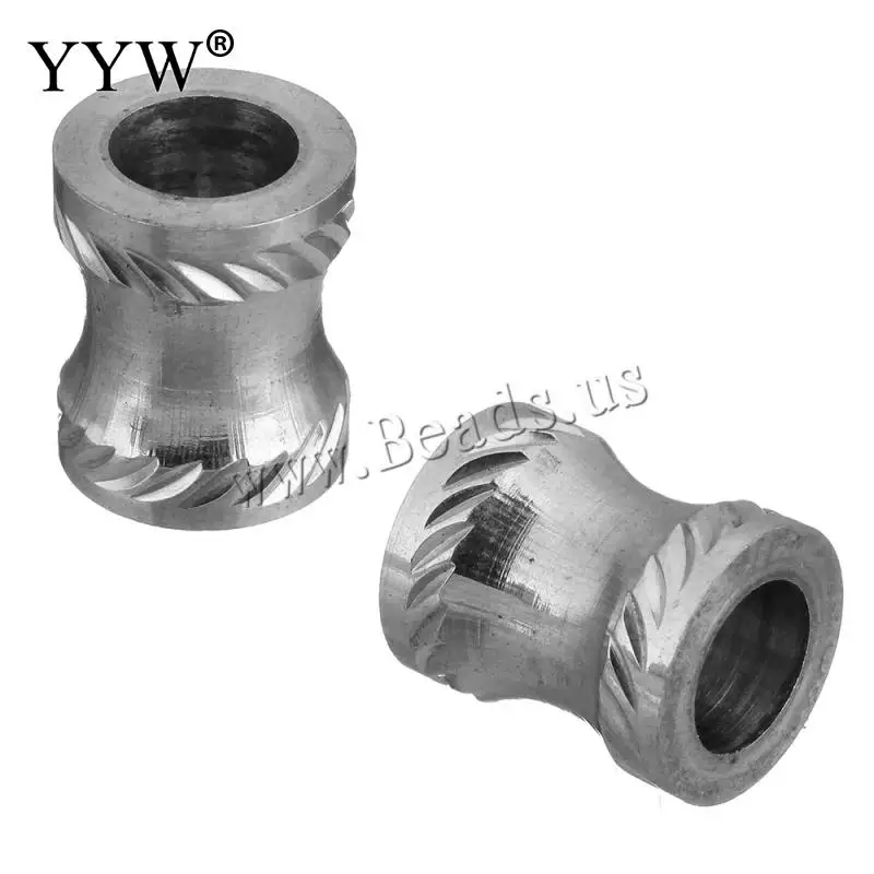 

10/Pcs Stainless Steel Large Hole Beads For Jewelry Cylinder 12x10x10mm Hole 6mm Bead Bracelet Making Findings Accessories