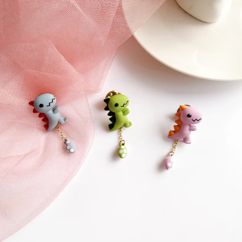 Забавные броши в виде Яйца динозавра из сплава милая панк брошь с динозавром