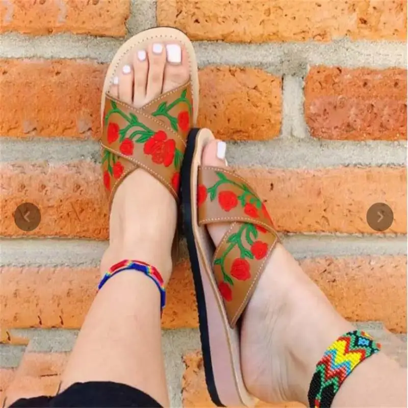 

Summer Breathable Non-slip Cloth Sandals Female Handmade Single Cloth Shoes Open Toe Flat Strap Casual Sandals ZQ0273