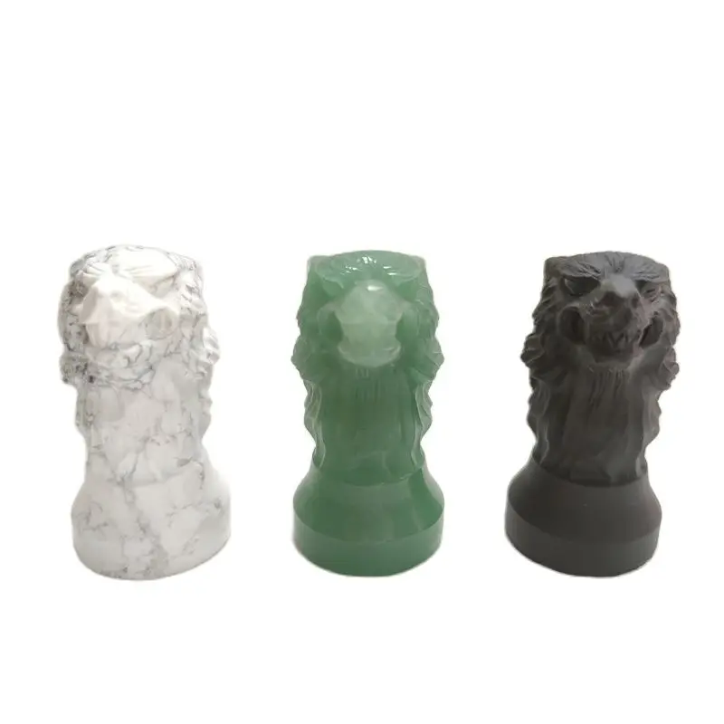 

Натуральные высококачественные черные кварцевые украшения ручной работы резьба Хрустальная голова Волка для подарка ZJL