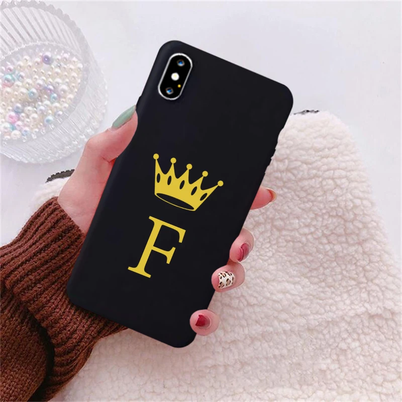 GYKZ Модный чехол с золотой короной и надписью для Huawei Mate 20 Pro P20 P30 Lite Черный
