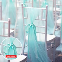 chair sashes yarn bow cover 1 52m chairs knot sash chair backs yarn tie for wedding party banquet event celebration decoration