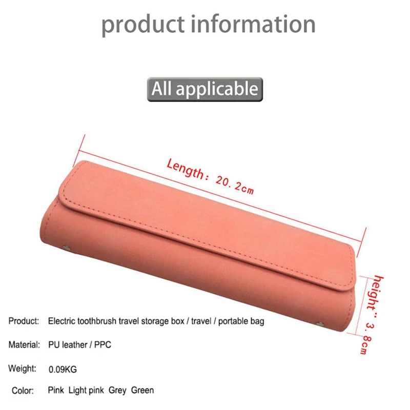 

SKTN 1PCS Universal protective cover for electric toothbrush travel PU storage box