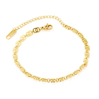 2021 gold color stainless steel link anklets for women chain on foot bracelet beach jewelry accessories anklets wholesale
