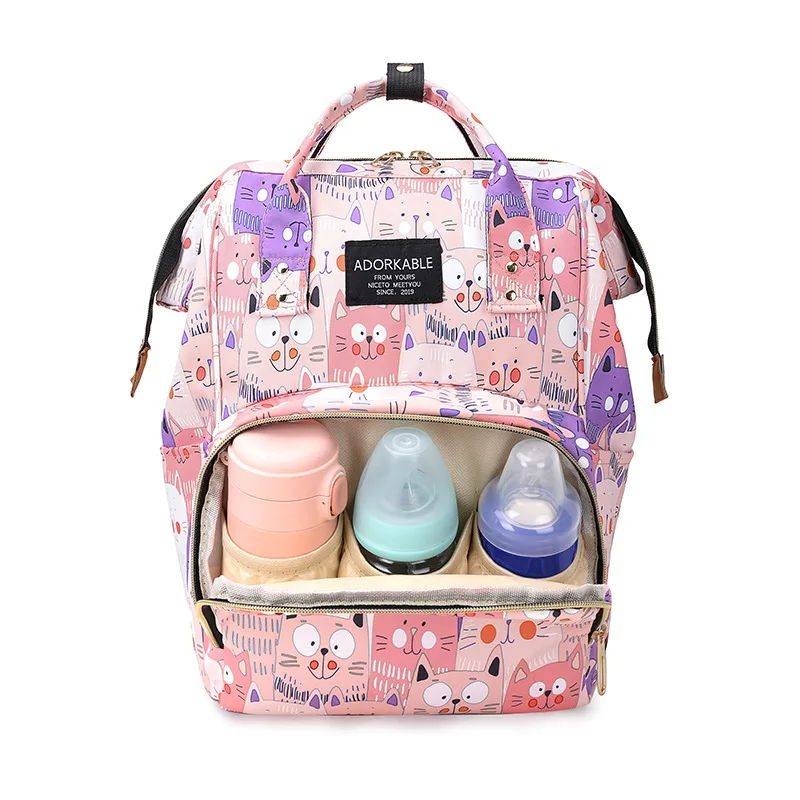 

Baby Diaper Backpack for Mom Waterproof Multifunctional Nappy Bottle Mummy Bag