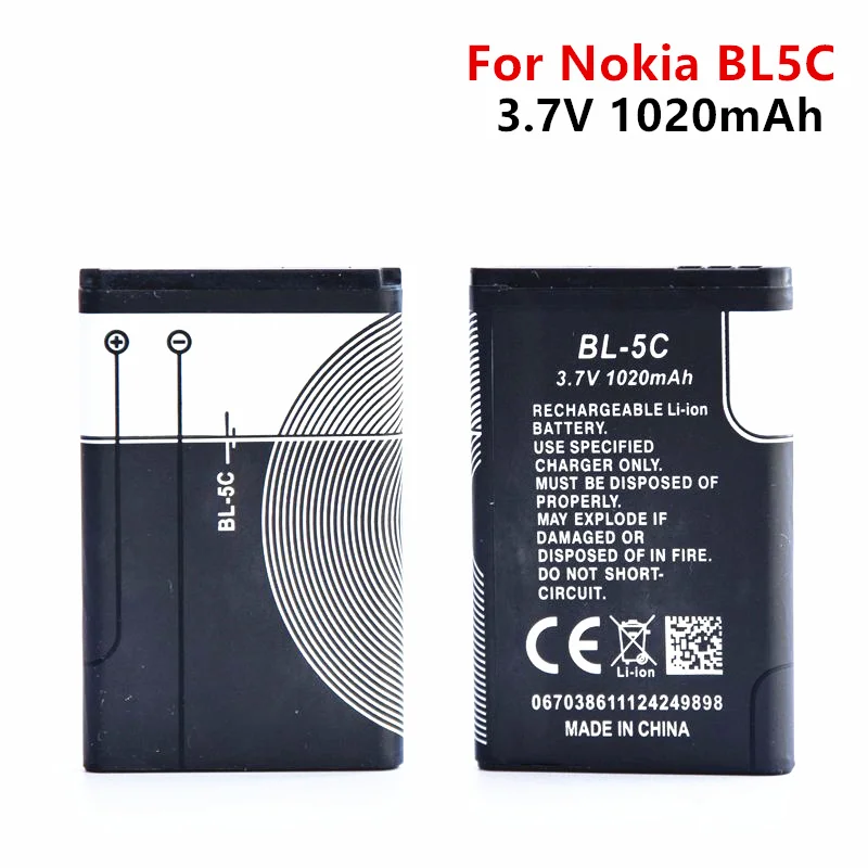 Limskey 1pc BL 5C BL5C сменный литий ионный литиевый аккумулятор 1020mAh батареи для Nokia 1112 1208