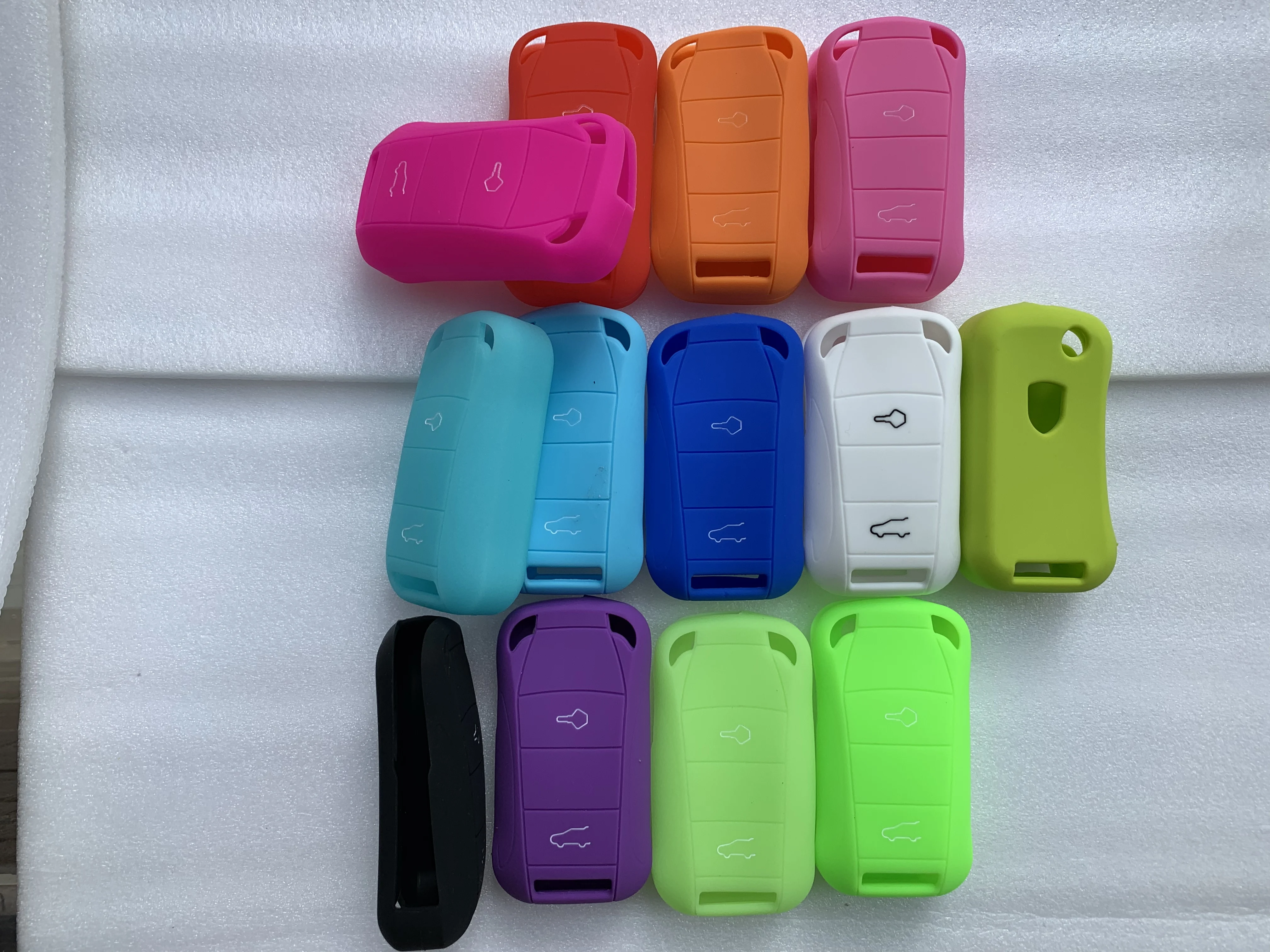 Новый силиконовой резины ключи крышка Чехол протектор комплект Fob в виде ракушки