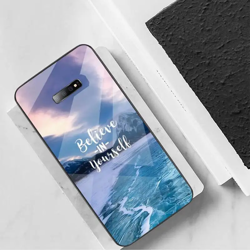 

Travel mountain road painting Phone Case Tempered glass For Samsung S6 S7 edge S8 S9 S10 e plus note8 9 10 pro