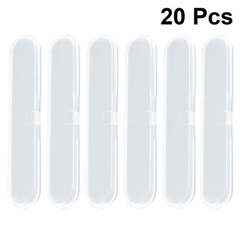 

20pcs Storage Box Accessory Transparent Disposable Nail File Organiser Storage Box Transparent Cotton Swab Organizer Storage