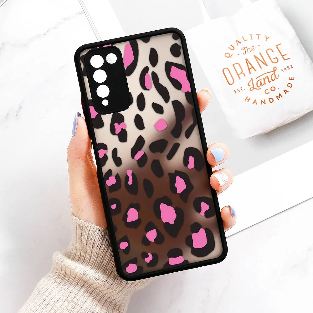 Case For Huawei P30 Pro Case Hard PC For Huawe P50 P30 P40 Pro Lite Honor 8X 10 50 9A Leopard Lens Protection Fashion Cover