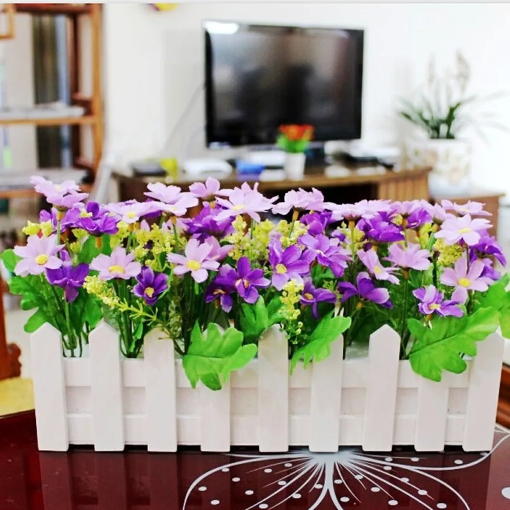 30 см деревянный забор садовый набор оптовая продажа искусственные цветы цветок