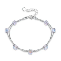 zemior 925 sterling silver bracelet for women geometric square austria crystal charm bracelets fine jewelry anniversary gift