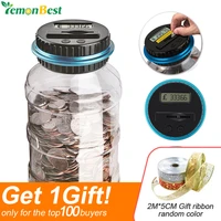 1 8l piggy bank counter coin electronic digital lcd counting coin money saving box jar coins storage box for usd euro gbp money