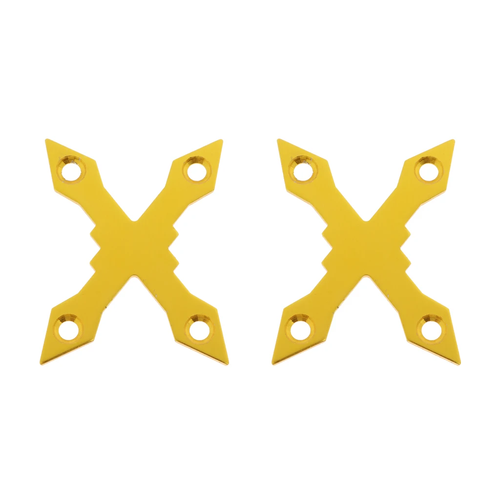 

2pcs X-Shaped 4 Holes Aluminum Alloy Anti-Collapse Skateboard Longboard Deck Gaskets Pads