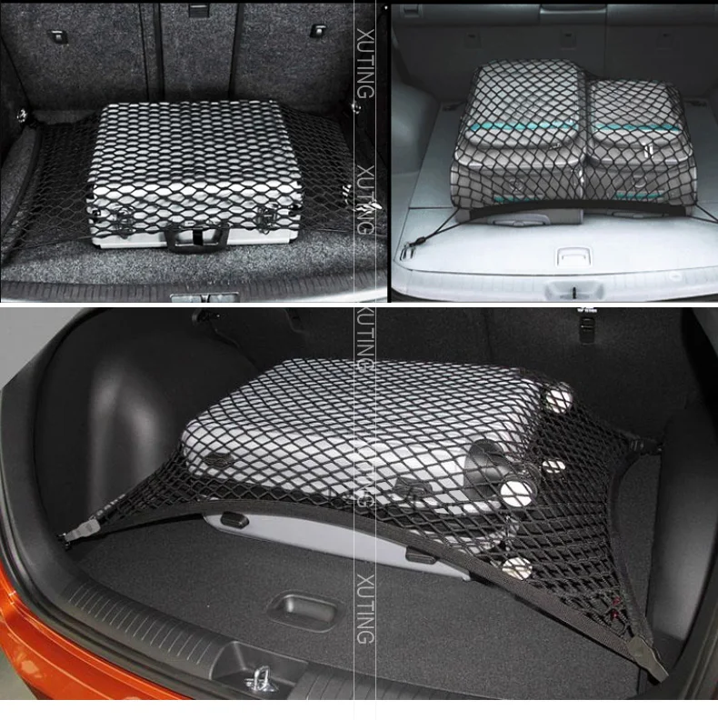Vtear для VW Tiguan, аксессуары для багажника автомобиля, Сетчатая Сумка для хранения багажа, коробка для груза, эластичная сетка для салона автомобиля