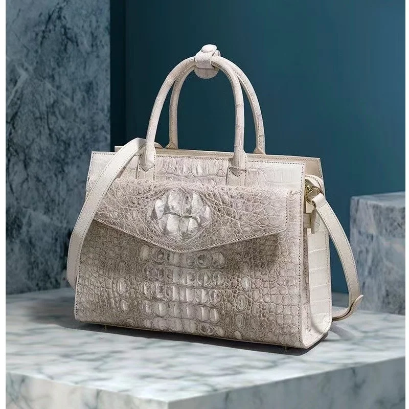 Женская сумка-тоут из натуральной крокодиловой кожи |