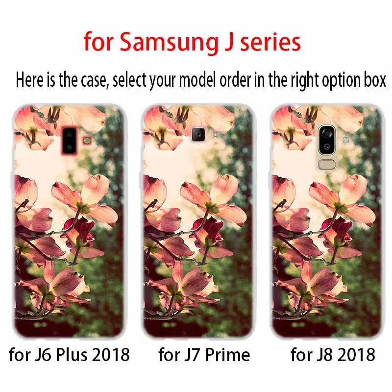 Мягкий чехол из ТПУ для Samsung Galaxy J6 J8 J5 J7 J4 Core Plus 2018 2016 2017 EU Prime Pro Ace цветы орхидеи