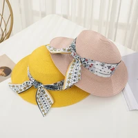 womens summer hats spring ribbon bow stylish sun hat wide brim outdoor use beach protective sun hat
