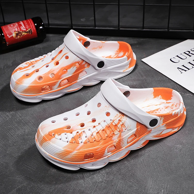 

New Fashion 2021 Summer Men's Cave Shoes Couple Beach Sandals Slippers Casual Shoes Women's Large 36-45