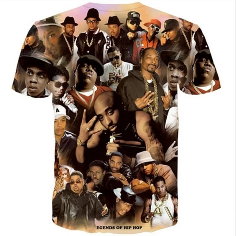 Новинка 2020 летняя модная футболка с 3D принтом Tupac Shakur 2Pac футболки в стиле хип хоп