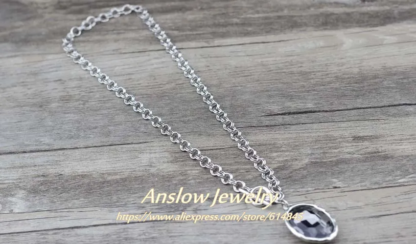 Anslow,, модное ювелирное изделие, панк-рок, простое, преувеличенное, Очаровательная цепочка, большой кристалл, колье, ожерелье для женщин, подарок, LOW0088AN