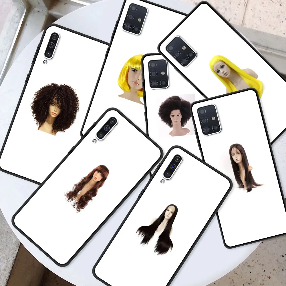 

Softshell For Samsung M51 M31 M31s M30s F41 M21 M11 Hair Wig TPU Black Cover for SAMSUNG GALAXY A7 A9 2018 Matte Case