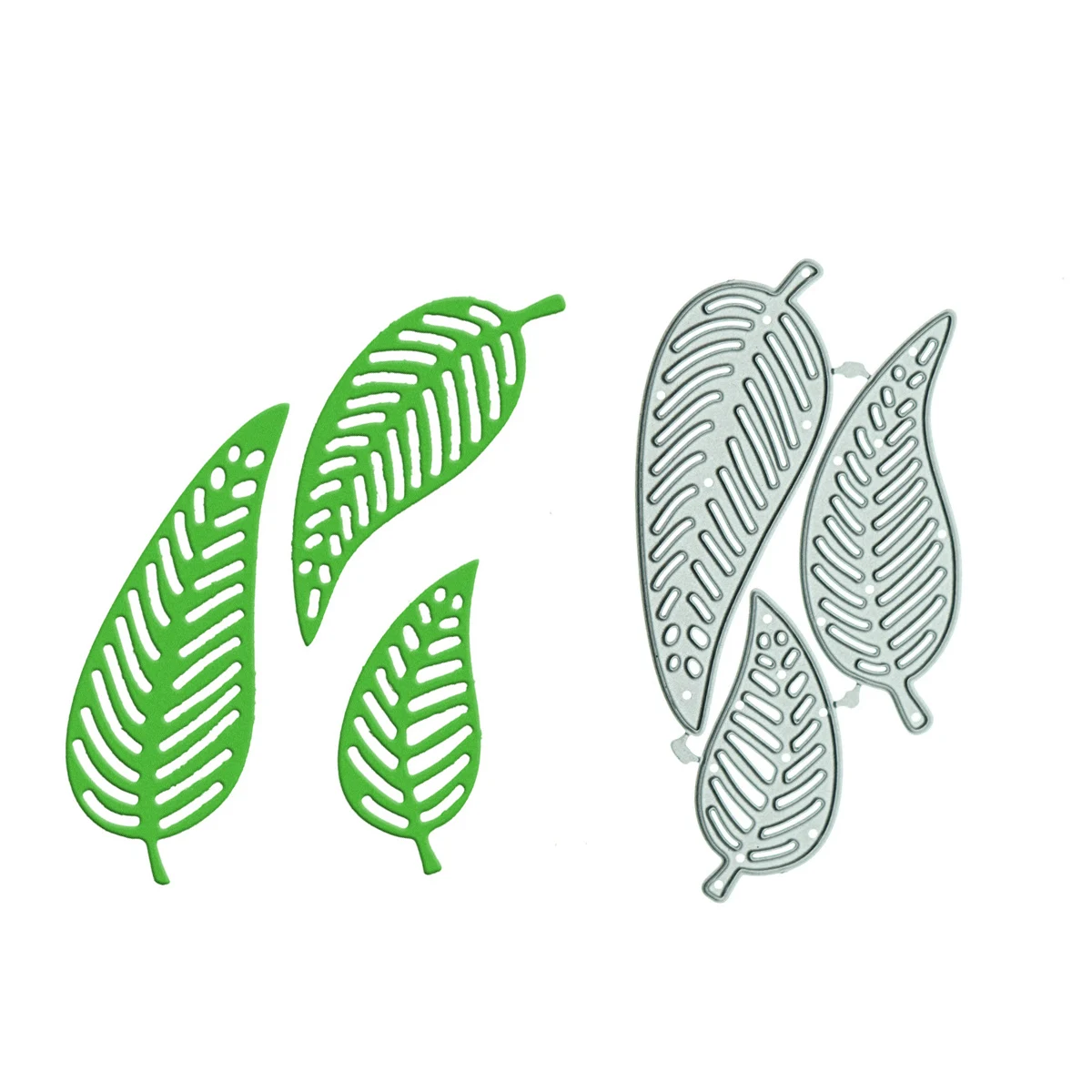 Вырезанные штампы с узором листьев для резки металла скрапбукинга клипса