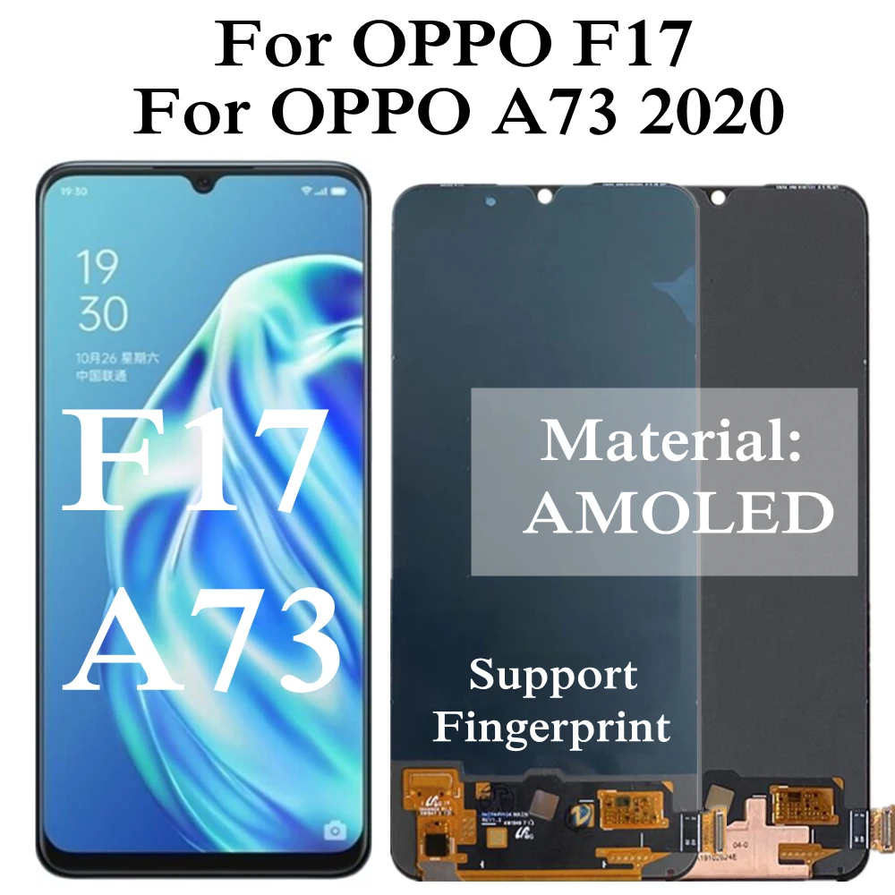 

ЖК-дисплей 6,44 дюйма AMOLED для Oppo A73 2020 CPH2099 / F17 CPH2095
