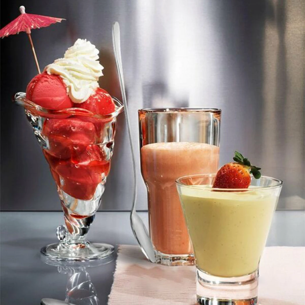 

Tableware set Spoon 10PCS/kit Long Handle Stainless Steel Mixed Ice Cream Useful