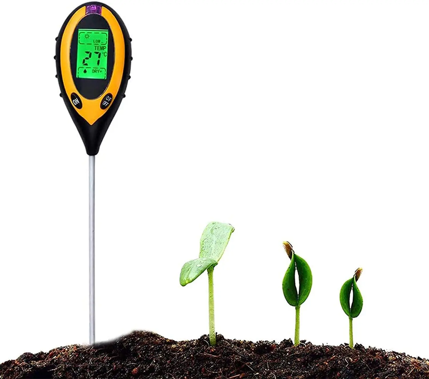 4 в 1 почвы тестер PH влаги Температура интенсивность солнечного света влажности