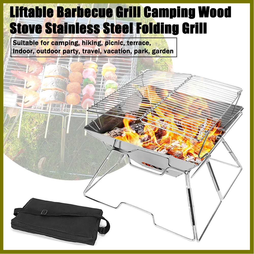 

Новый стиль, может поднять гриль для барбекю, деревянная плита для кемпинга, гриль для барбекю из нержавеющей стали, Деревянный угольный гри...