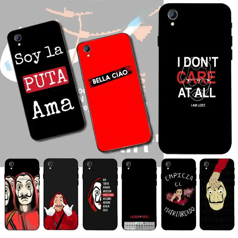 

CUTEWANAN Spanish TV Money Heist La casa de papel Season Phone Case For Vivo Y91c Y17 Y51 Y67 Y55 Y93 Y81S Y19 V17 vivos5