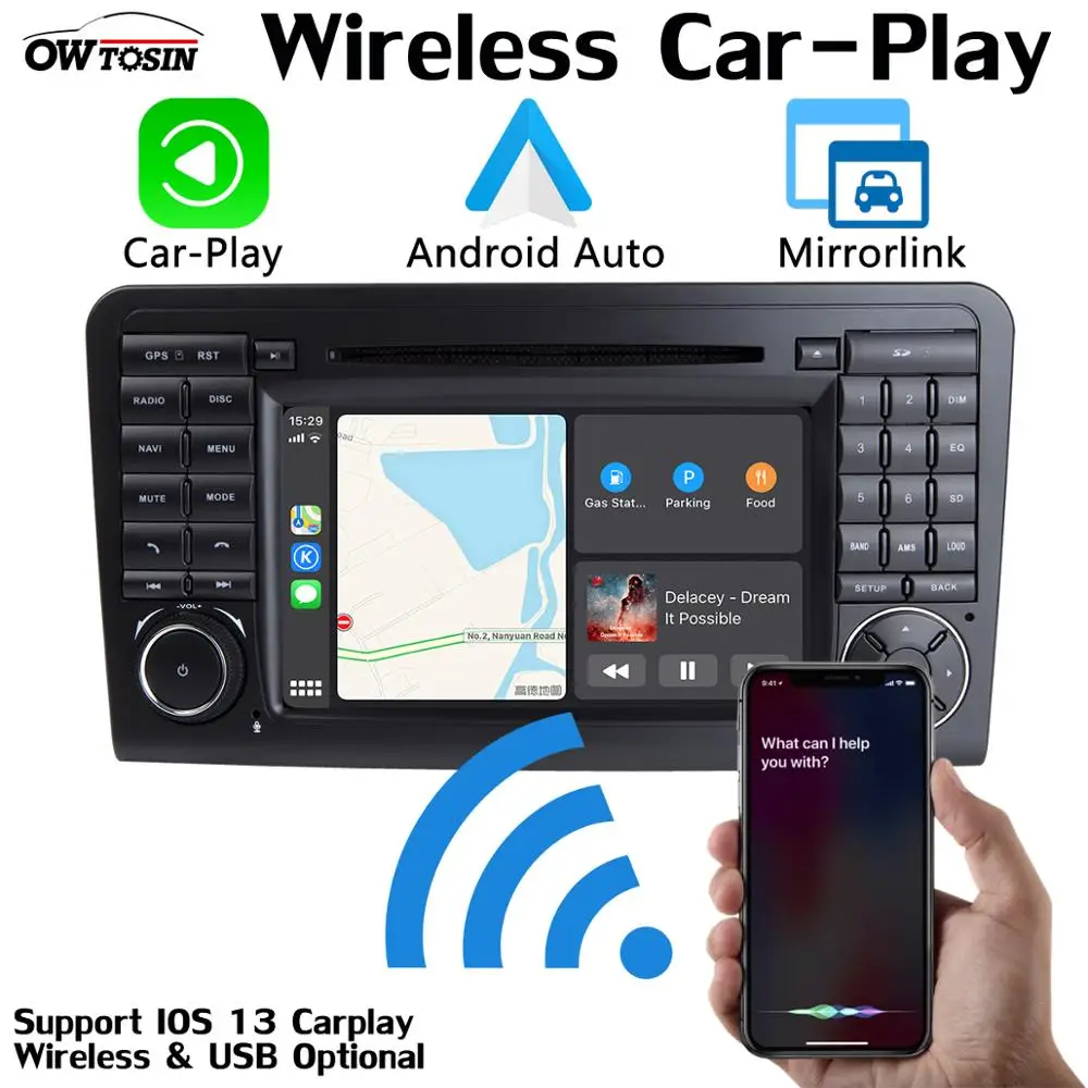 Автомобильный DVD плеер PX6 7 дюймов 4 Гб + 64 ГБ Android 9 0 для Mercedes Benz ML GL CLASS W164 X164 ML300 ML320 DSP