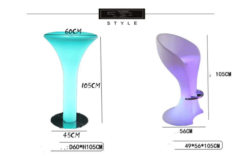 Новая светодиодная мебель для внутреннего дворика перезаряжаемый кофейный