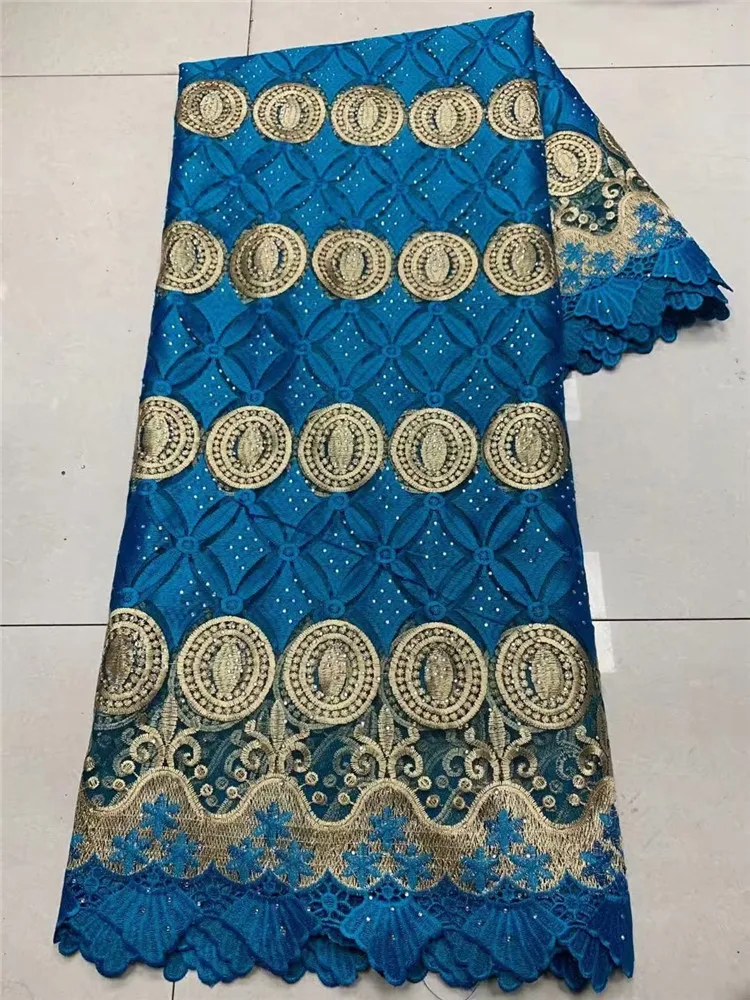 

New Cotton African Cord Lace Fabric 2021 Embroidery French Mesh Lace Nigerian Guipure Lace Fabric For Wedding FW1118
