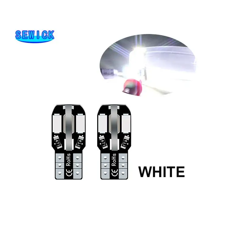 200 шт. Лучшая цена T10 CAN-шина без ошибок 194 168 W5W 8 светодиодный 5730 SMD белый автомобиль