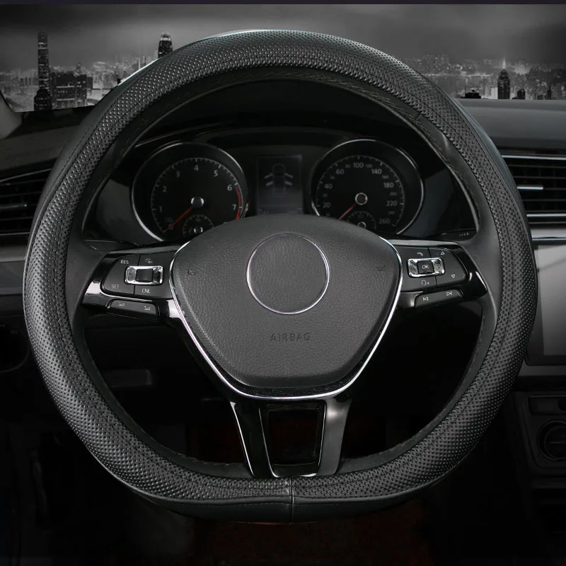Чехол рулевого колеса автомобиля аксессуары из натуральной кожи для Vw Golf 5 6 7 Mk3 Mk4